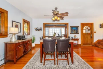 Formal dining room with hardwood floors at 164 Day St, Clifton NJ