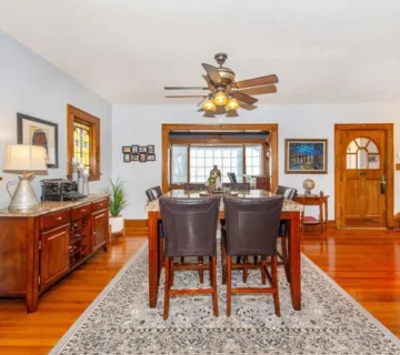 Formal dining room with hardwood floors at 164 Day St, Clifton NJ