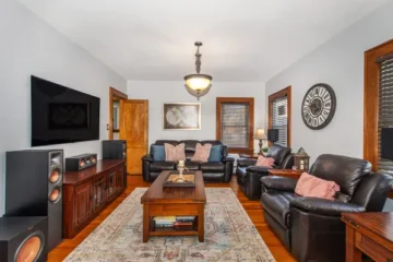 Spacious living room with hardwood floors at 164 Day St, Clifton NJ