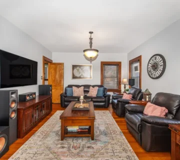 Spacious living room with hardwood floors at 164 Day St, Clifton NJ